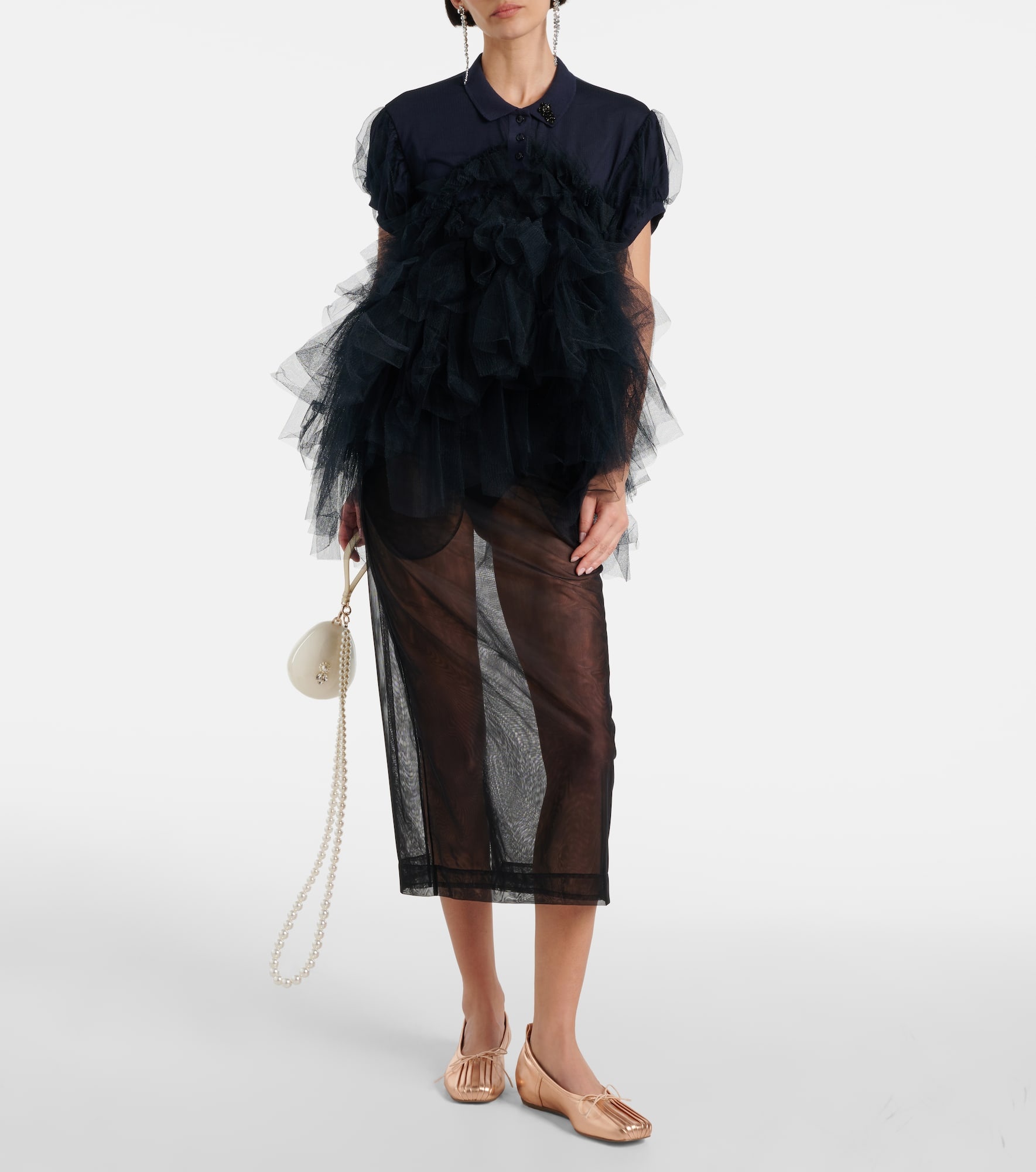 Classic pleated leather ballet flats - 2