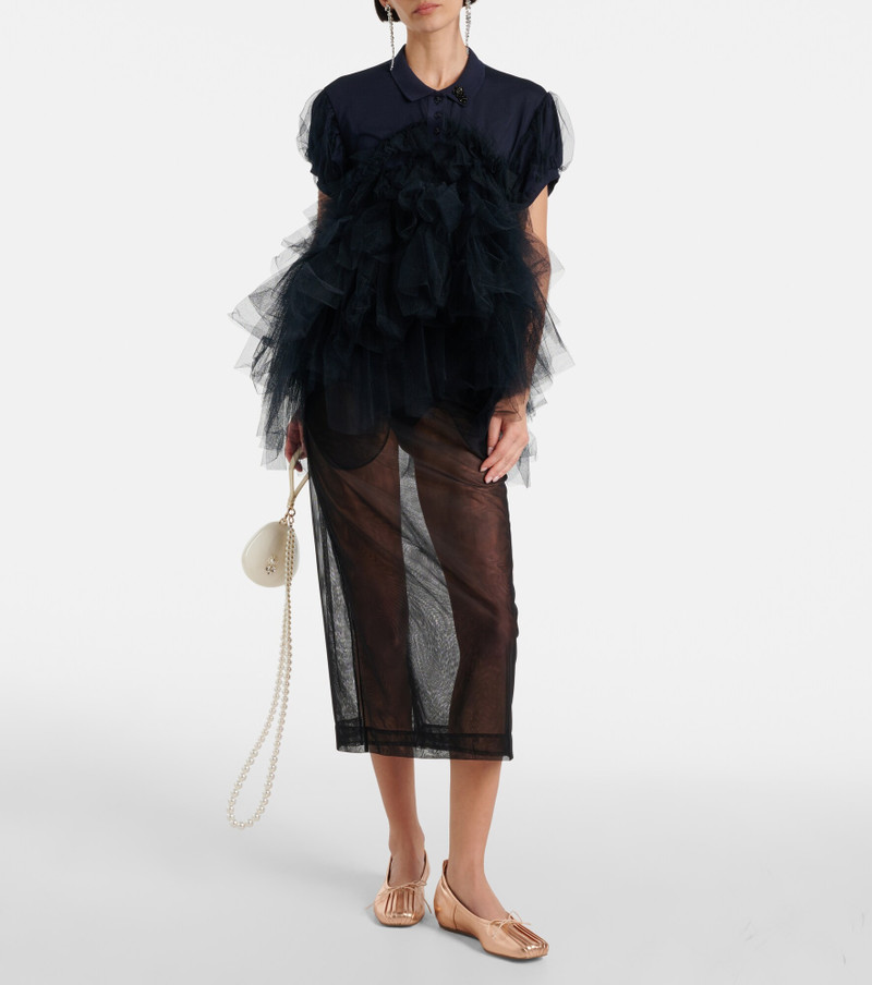 Simone Rocha Classic pleated leather ballet flats outlook