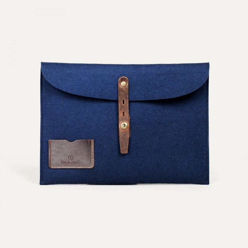 MISHA 13” LAPTOP SLEEVE - BLUE FELT 1