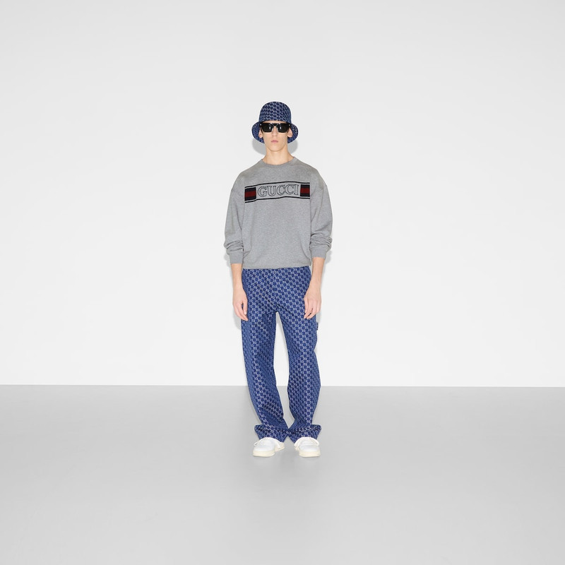 GUCCI Embroidered cotton jersey sweatshirt outlook