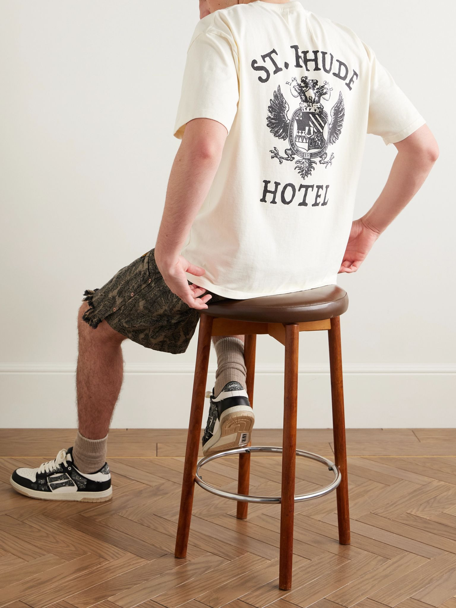 Logo-Print Cotton-Jersey T-Shirt White - 2