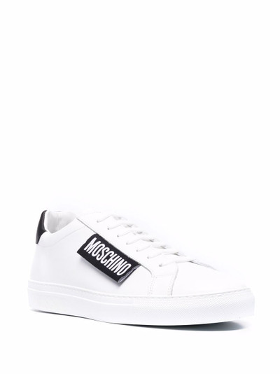 Moschino logo patch sneakers outlook