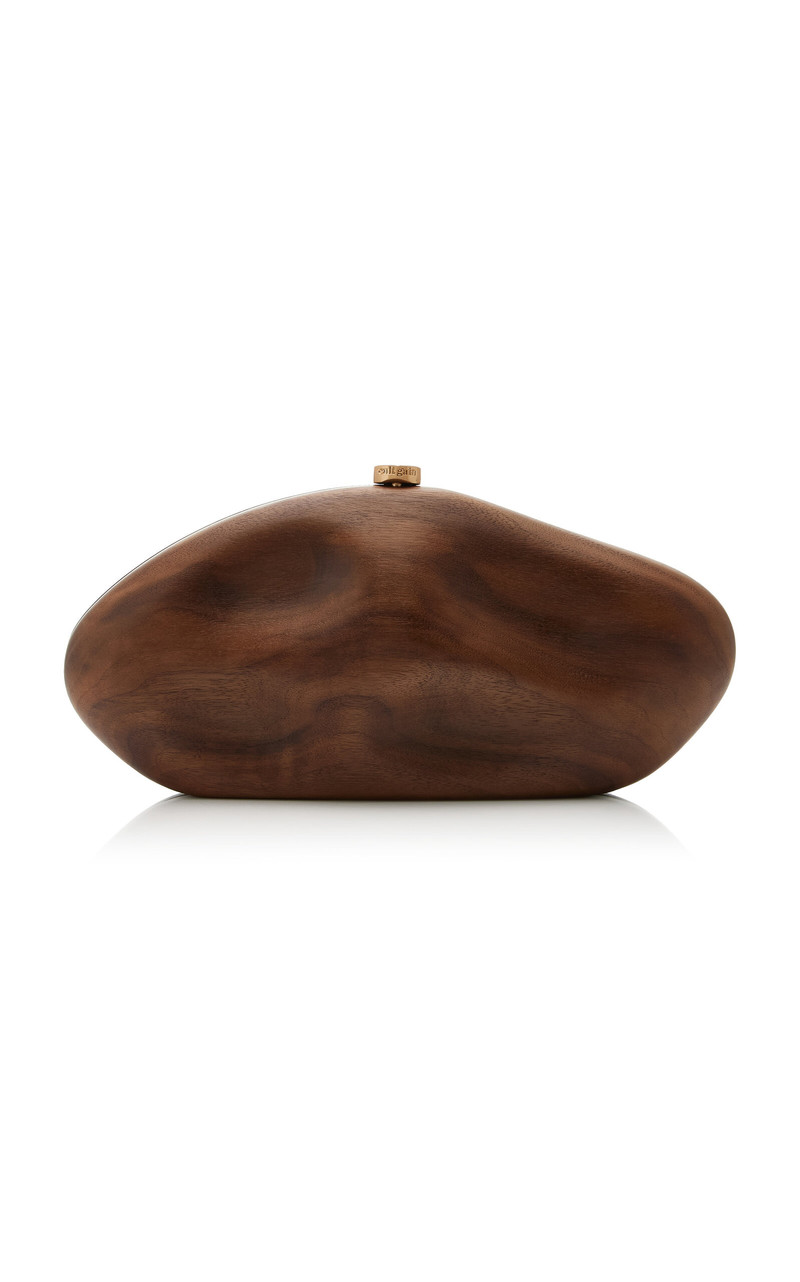 The Caldera Wood Clutch brown 1