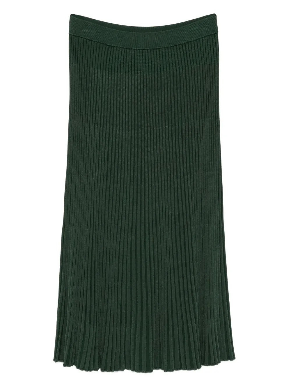 Pleated Rib Midi Skirt - 3