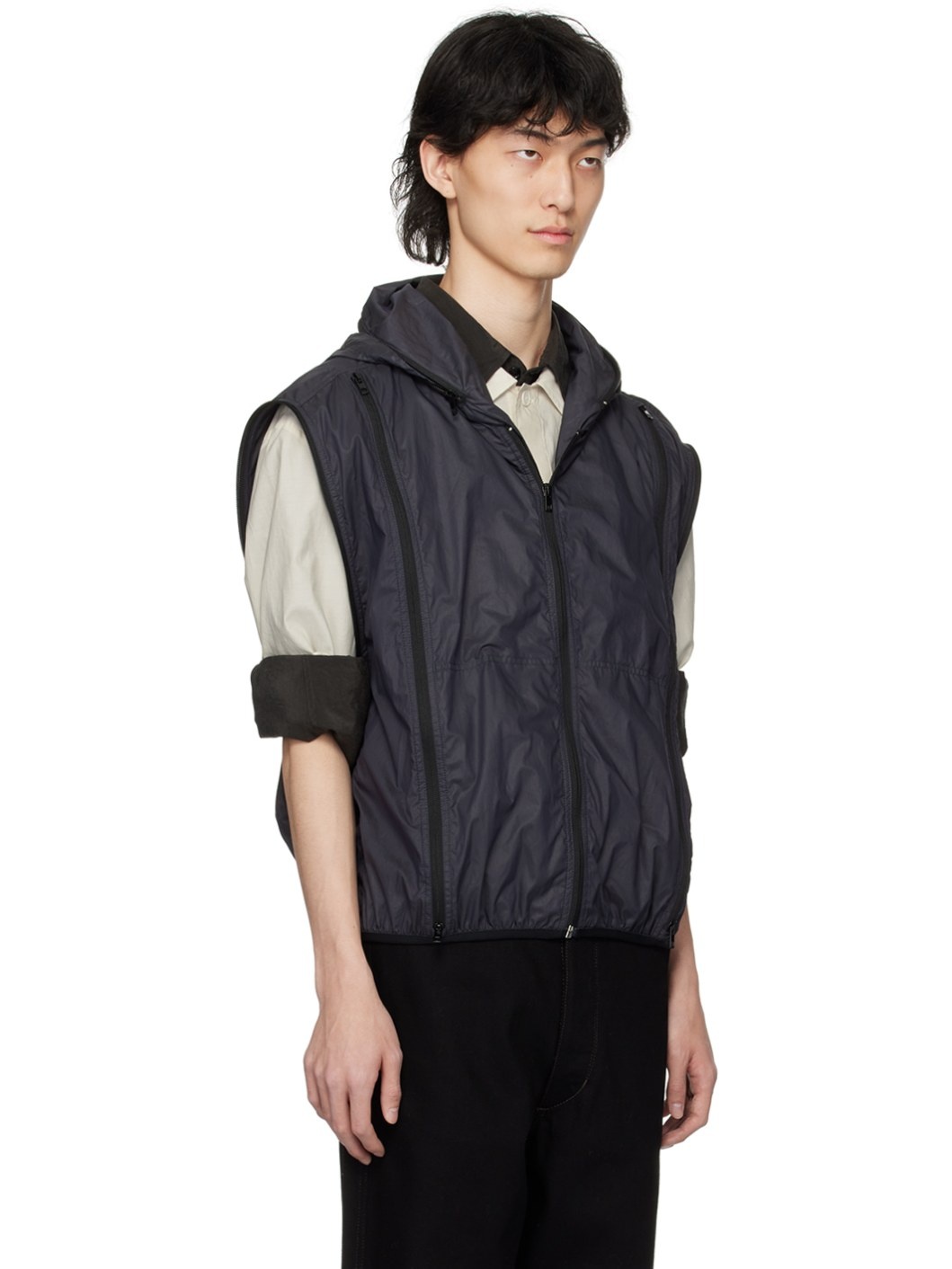 Lemaire ZIPPED HOODED BLOUSON | REVERSIBLE