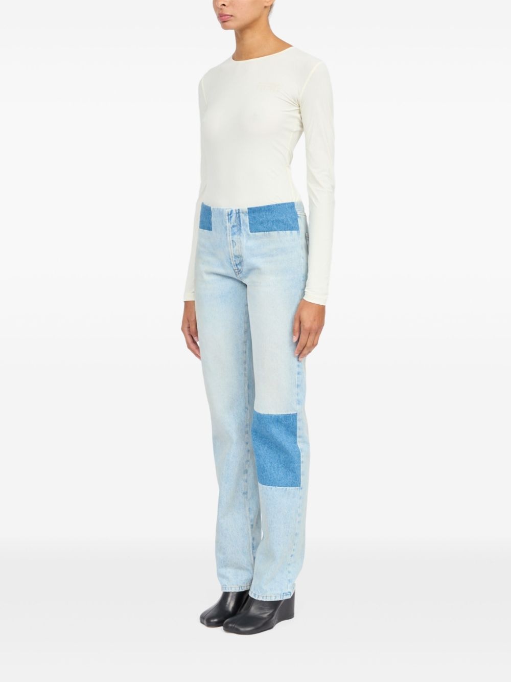 patch-detail jeans - 4