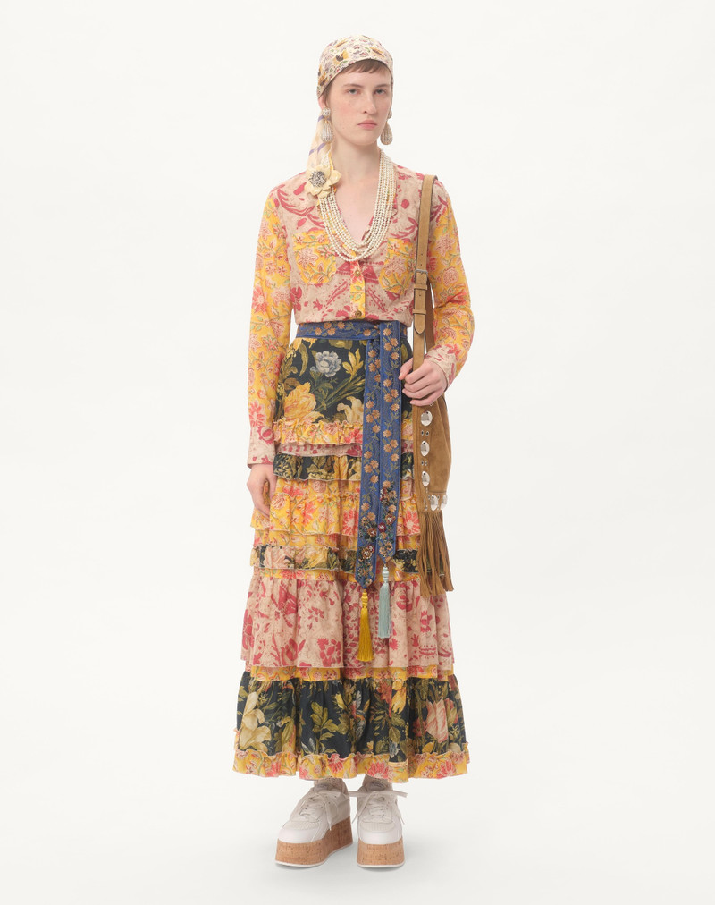 Valentino SKIRT IN MUSSOLA APRES L’HIVER MACRO FIORE outlook