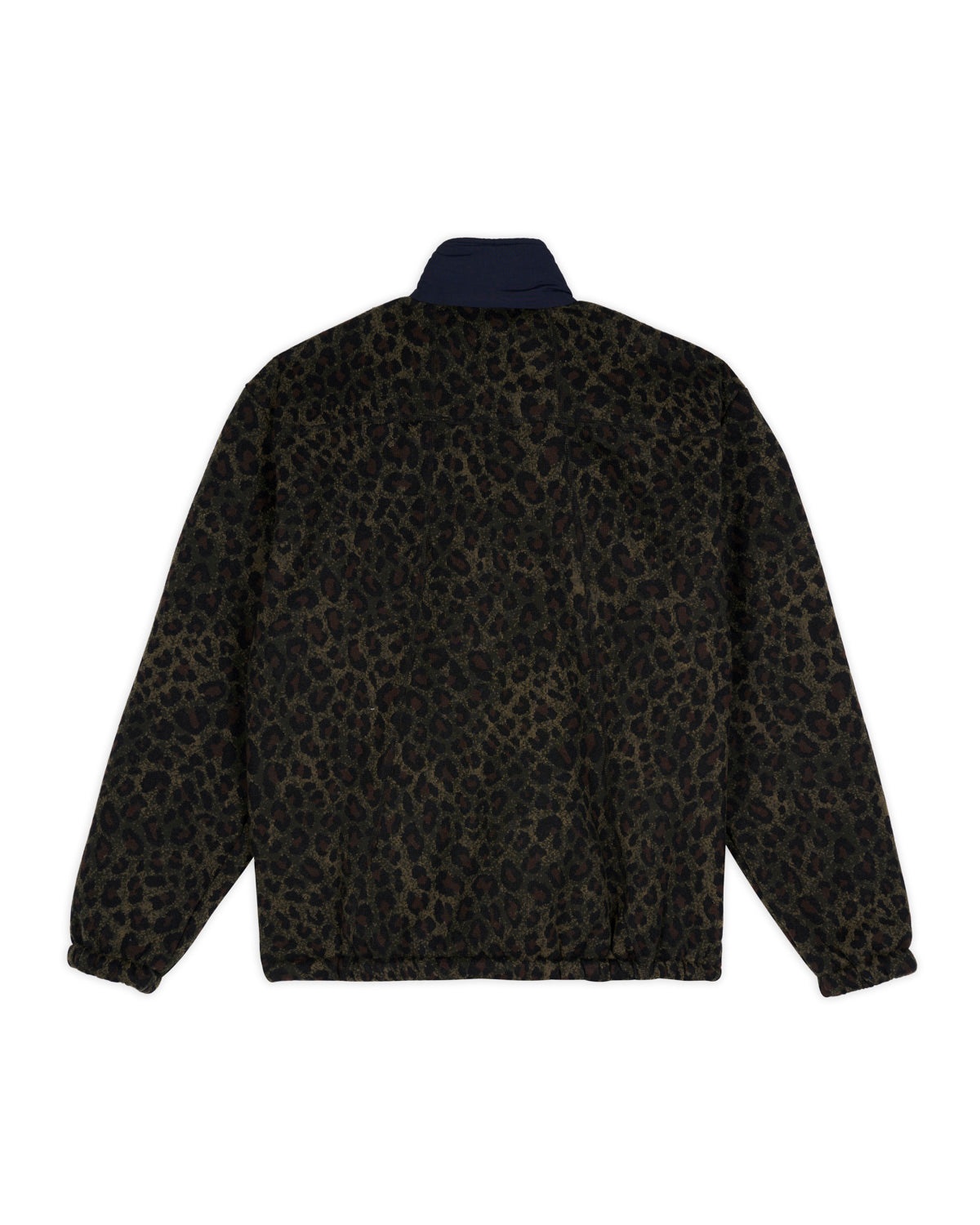 Leopard Reverse Sherpa Jacket - Olive - 2
