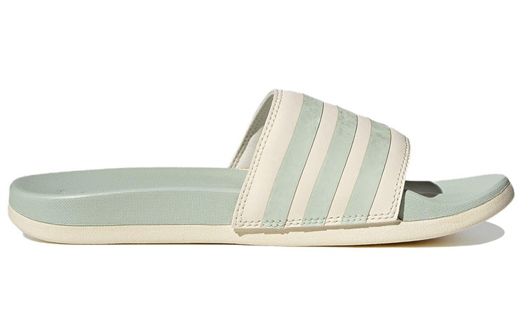 (WMNS) adidas Adilette Comfort Slide 'White Linen Green' H03620 - 3