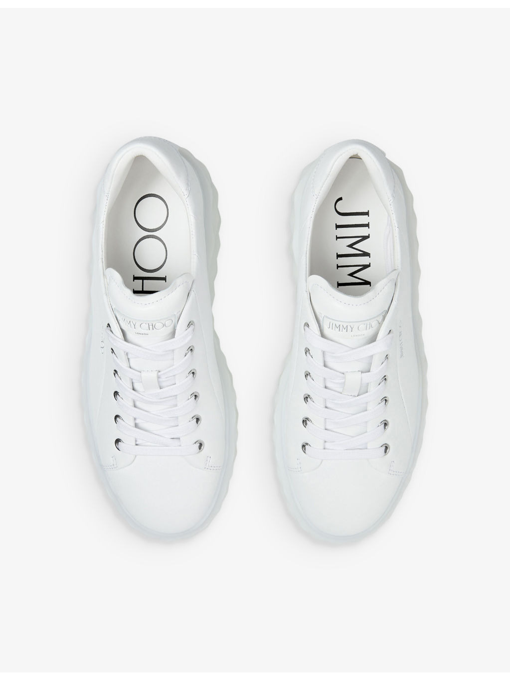 Diamond Light Maxi branded leather low-top trainers - 3