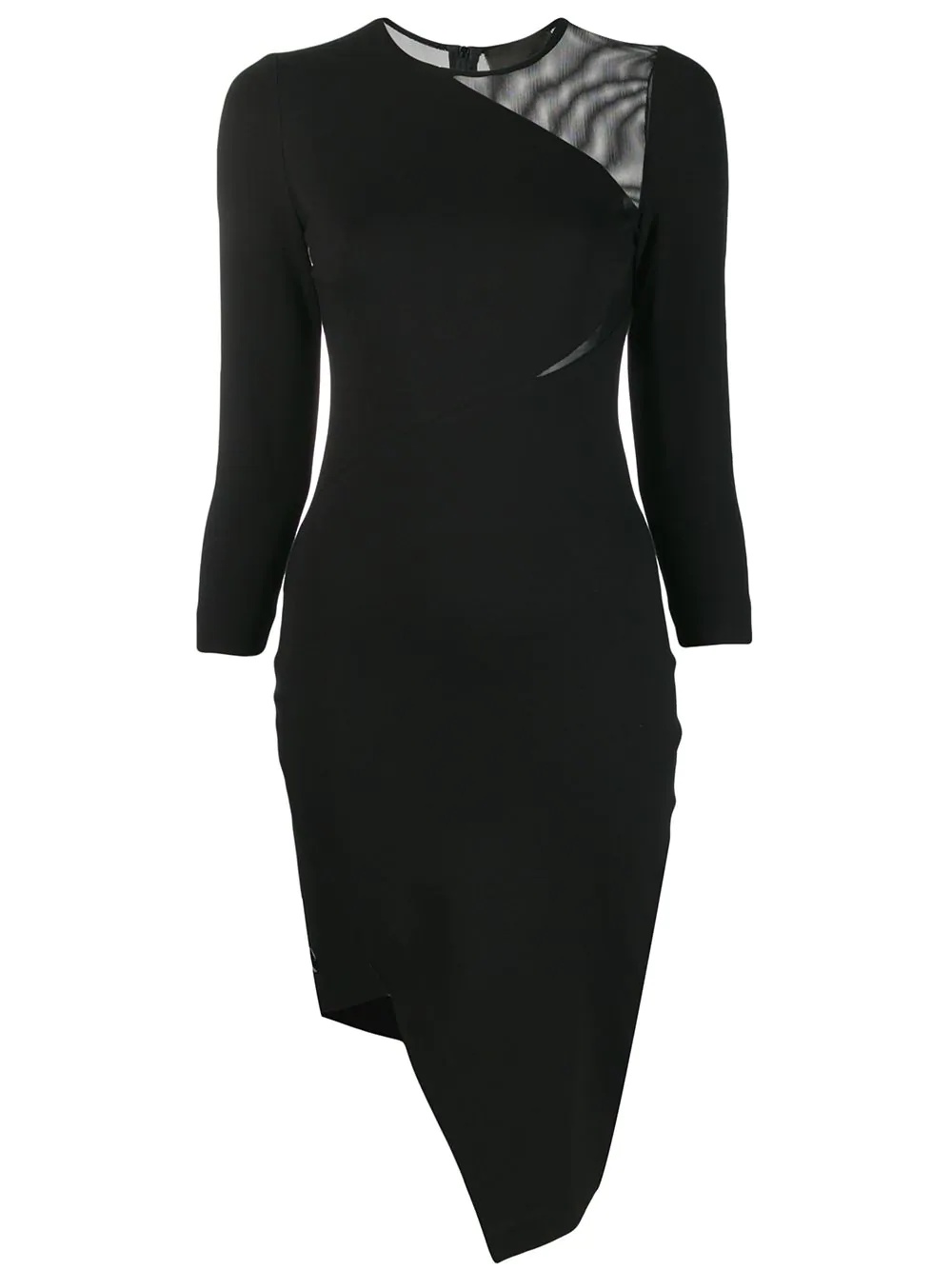 asymmetric fitted dress - 1