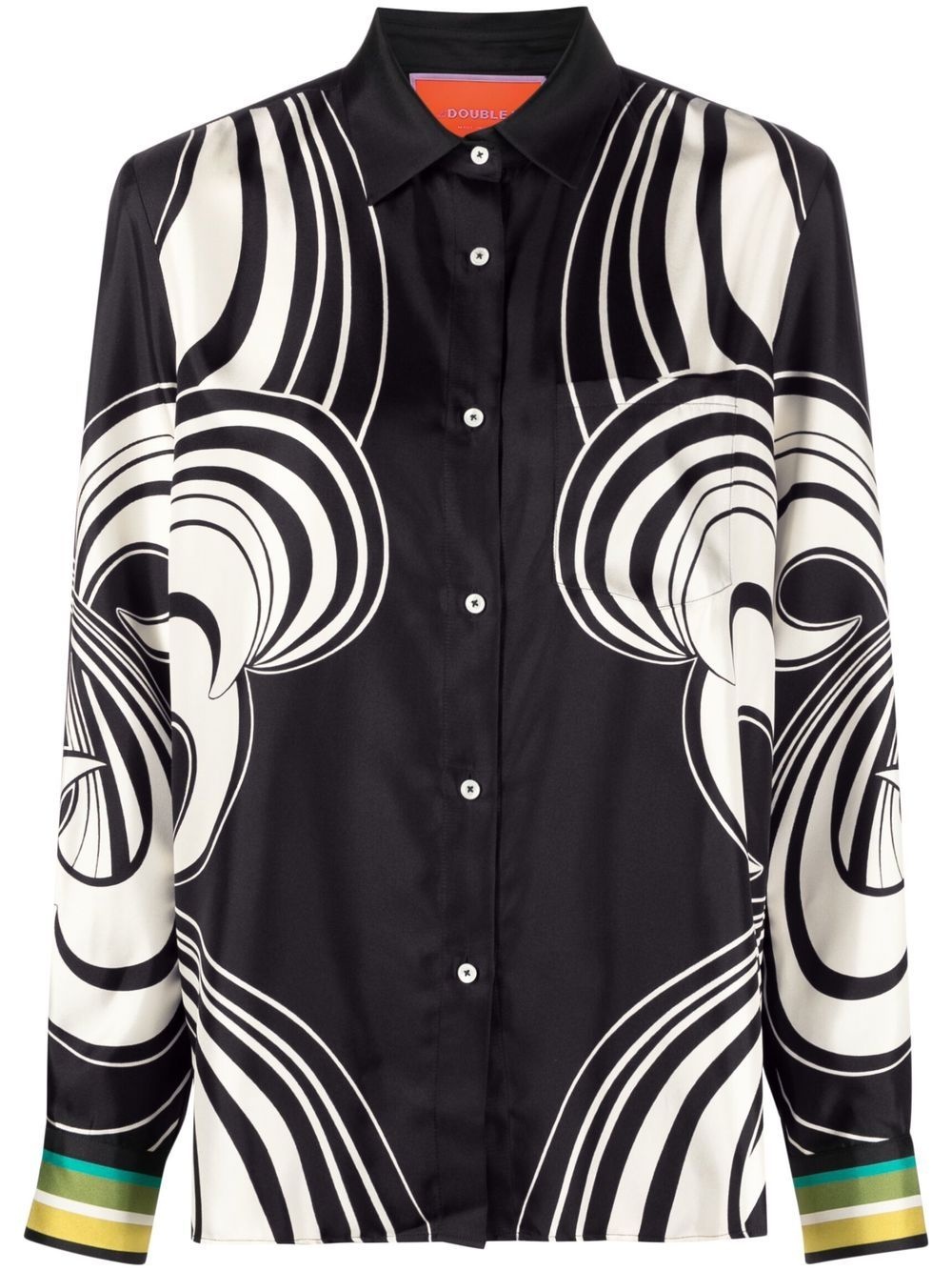 La DoubleJ Boy Tiger Tiles Print Silk Button-Down Shirt - Bergdorf