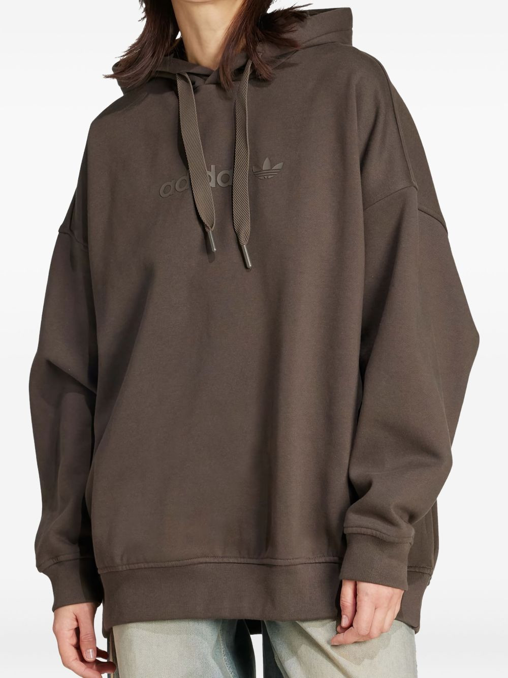 logo long-sleeves cotton hoodie - 2