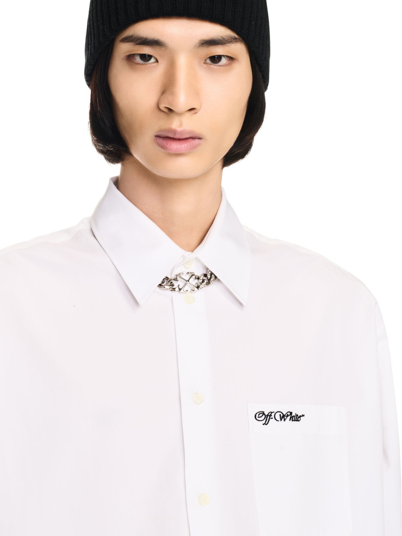 White Popeline Oversized Shirt 6