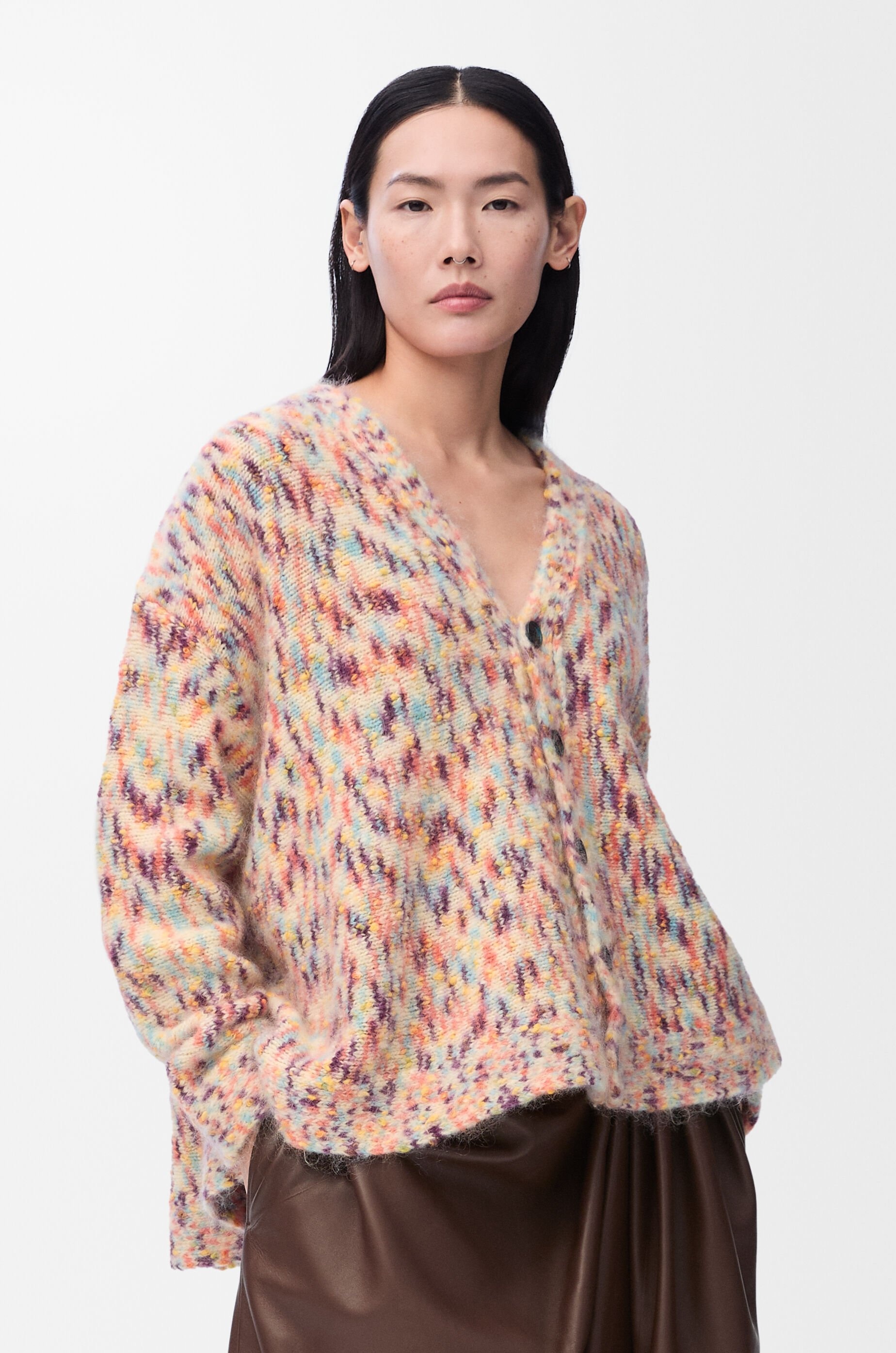 Cardigan in wool and mohair blend - 3