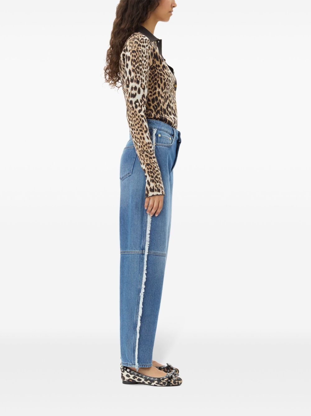 leopard print long sleeve top - 3