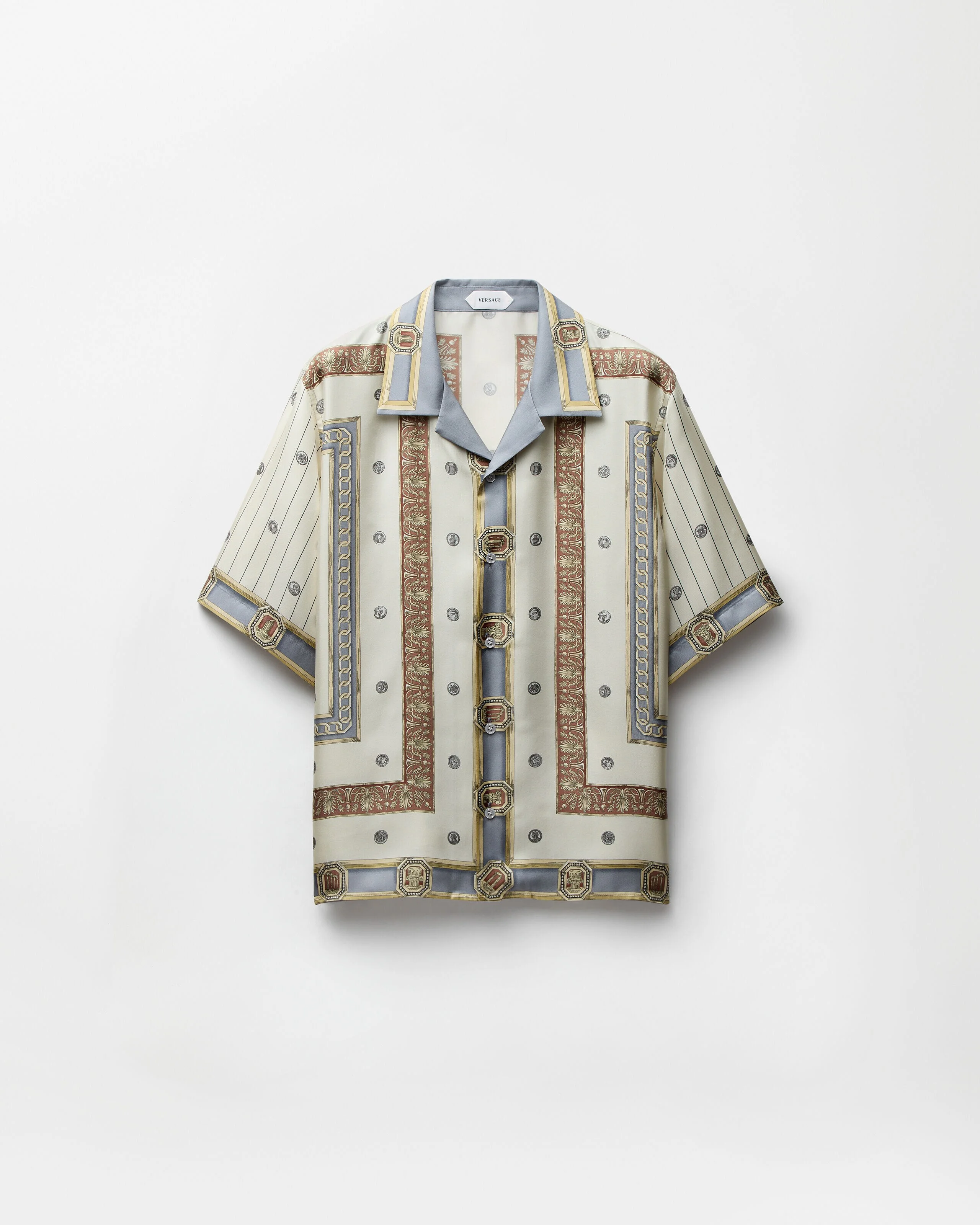 Printed Silk Twill Shirt - 1