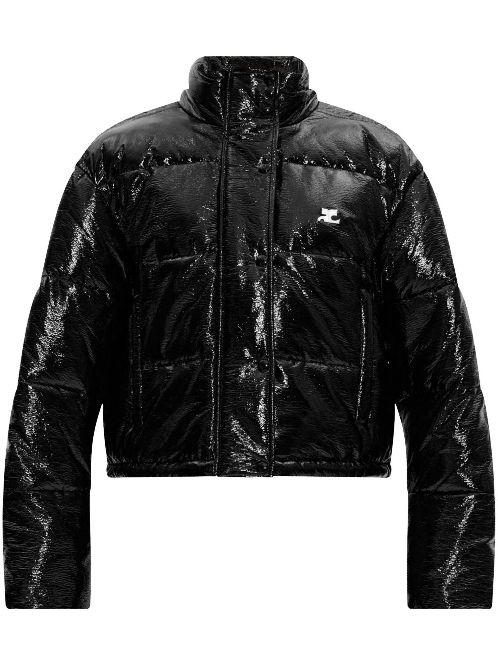 vinyl puffer jacket - 1