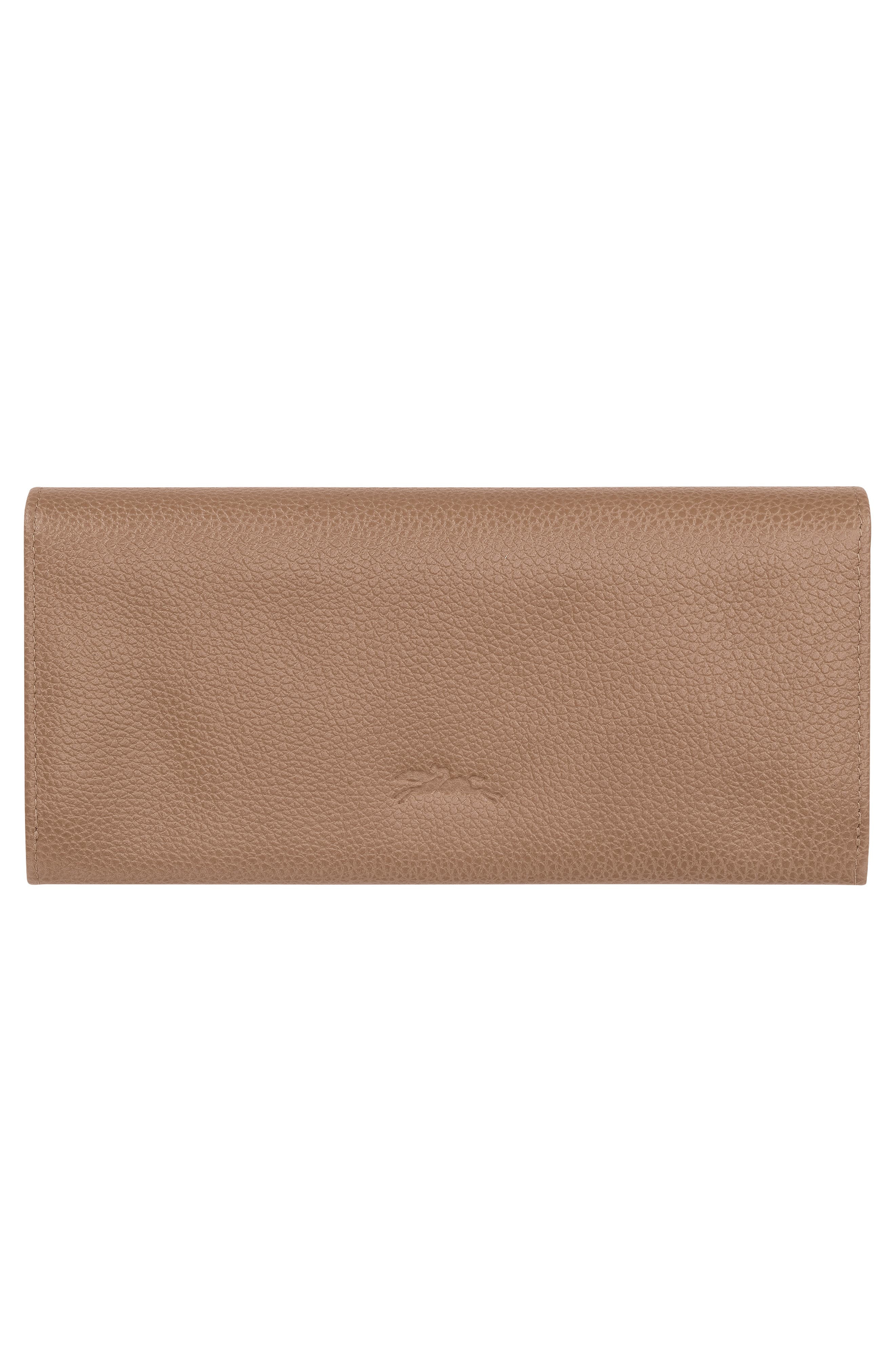 Longchamp Le Foulonné Continental Leather Wallet in Biscuit at Nordstrom - 3