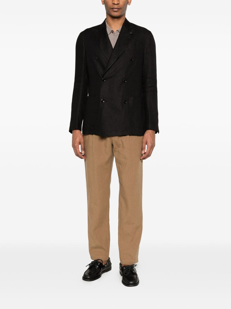 Herno pleated straight trousers outlook