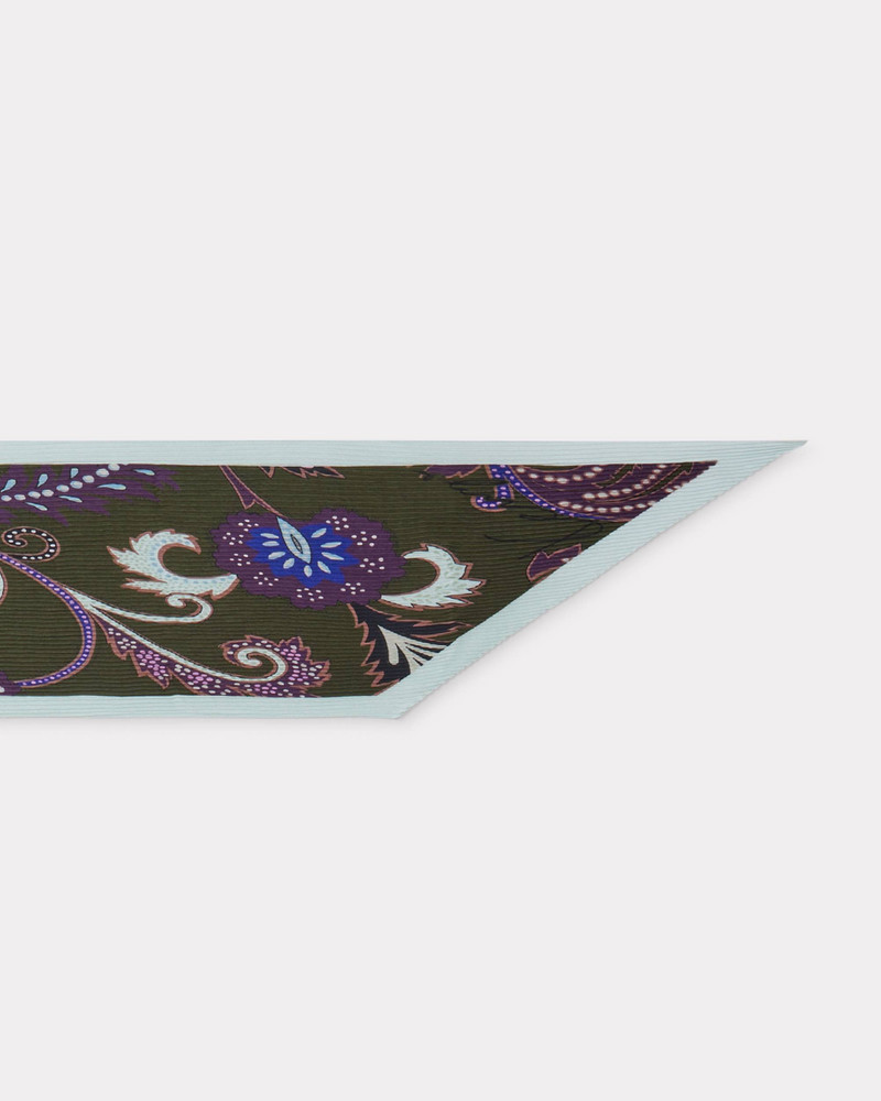 'KENZO Paisley' small pleated scarf 3