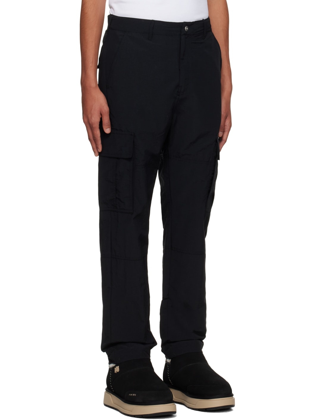 Black Cross Cargo Pants - 2
