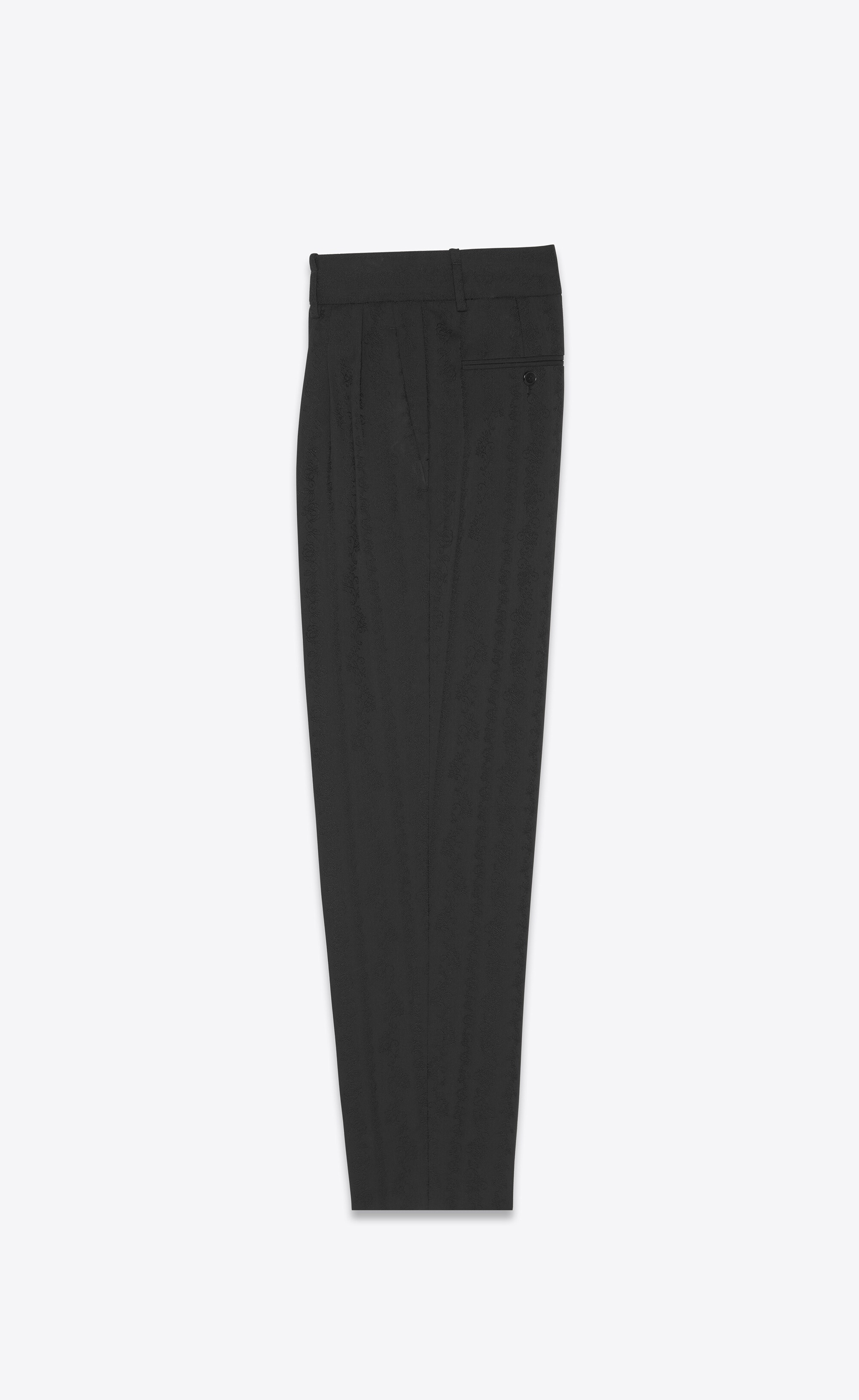 high-rise pants in striped wool - 3