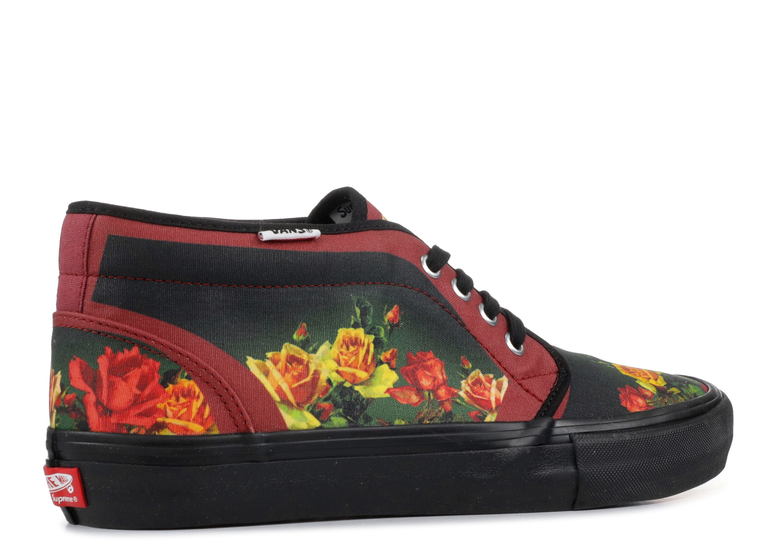 SUPREME X JEAN PAUL GAULTIER X CHUKKA 95 'BURGUNDY FLORAL' - 3