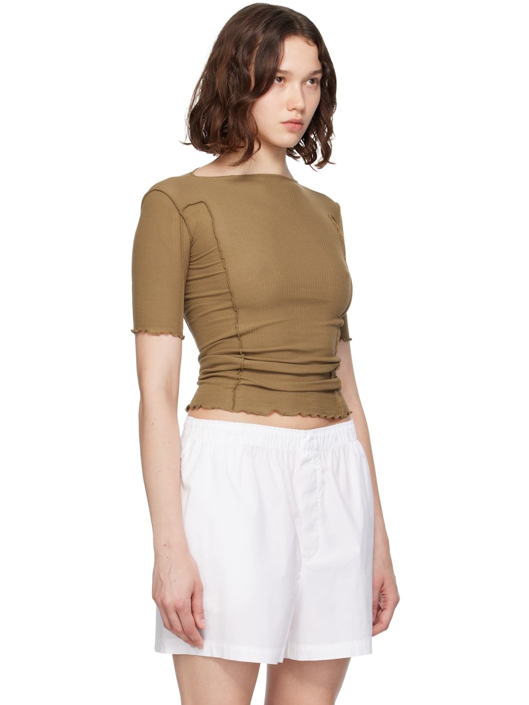 Tan Omato 3/4 T-shirt - 2