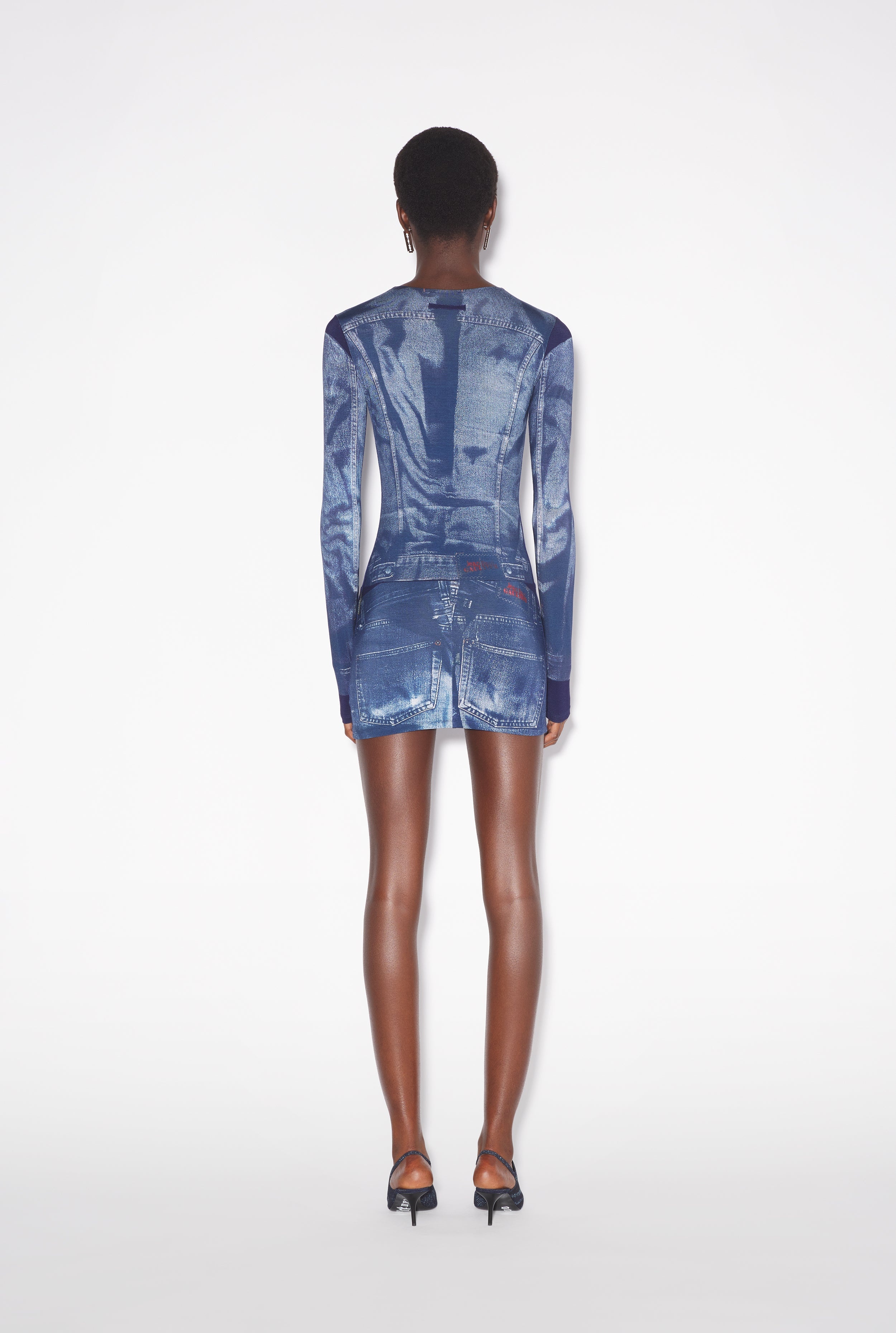 パーティードレス JeanPaul GAULTIER RO355T576 Dresses Jean Paul Blue Jean Paul Gaultier - Jean Paul Gaultier The Blue Butterfly Dress