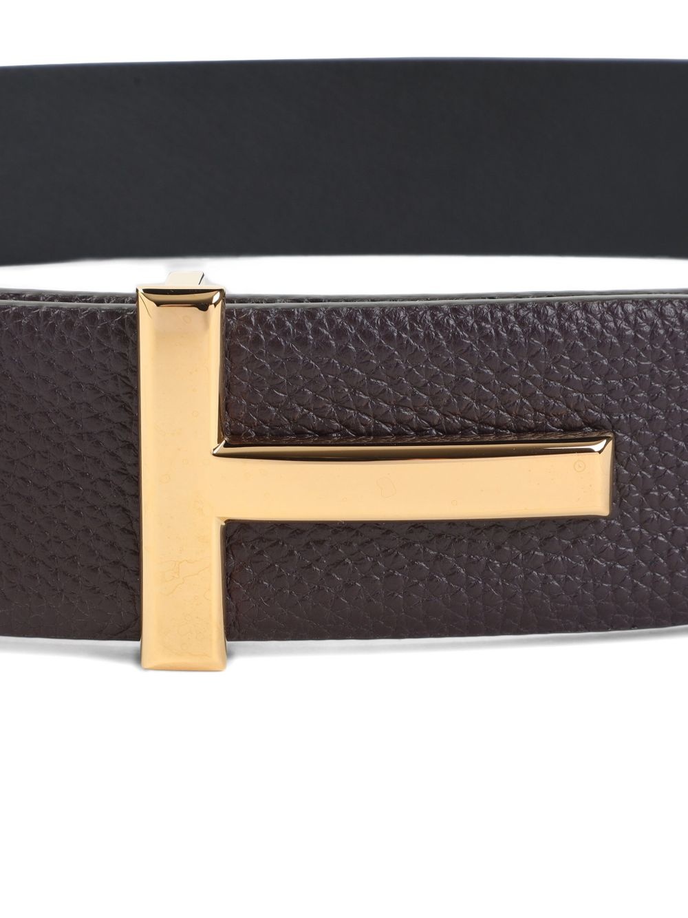 leather T-buckle belt - 3