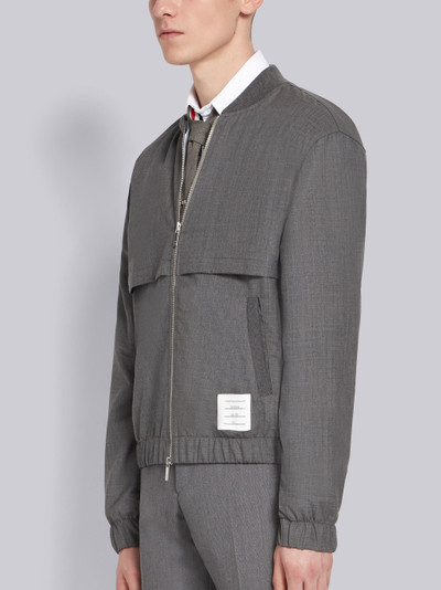 Thom Browne Center-Back Stripe Wool Bomber outlook