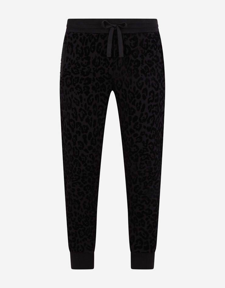 Jogging pants with flocked leopard print - 3