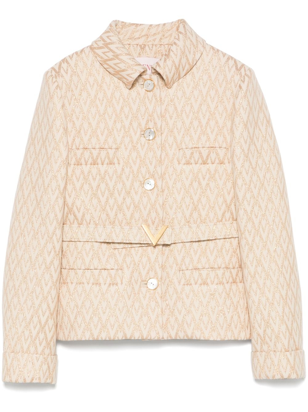 lurex-jacquard jacket - 1