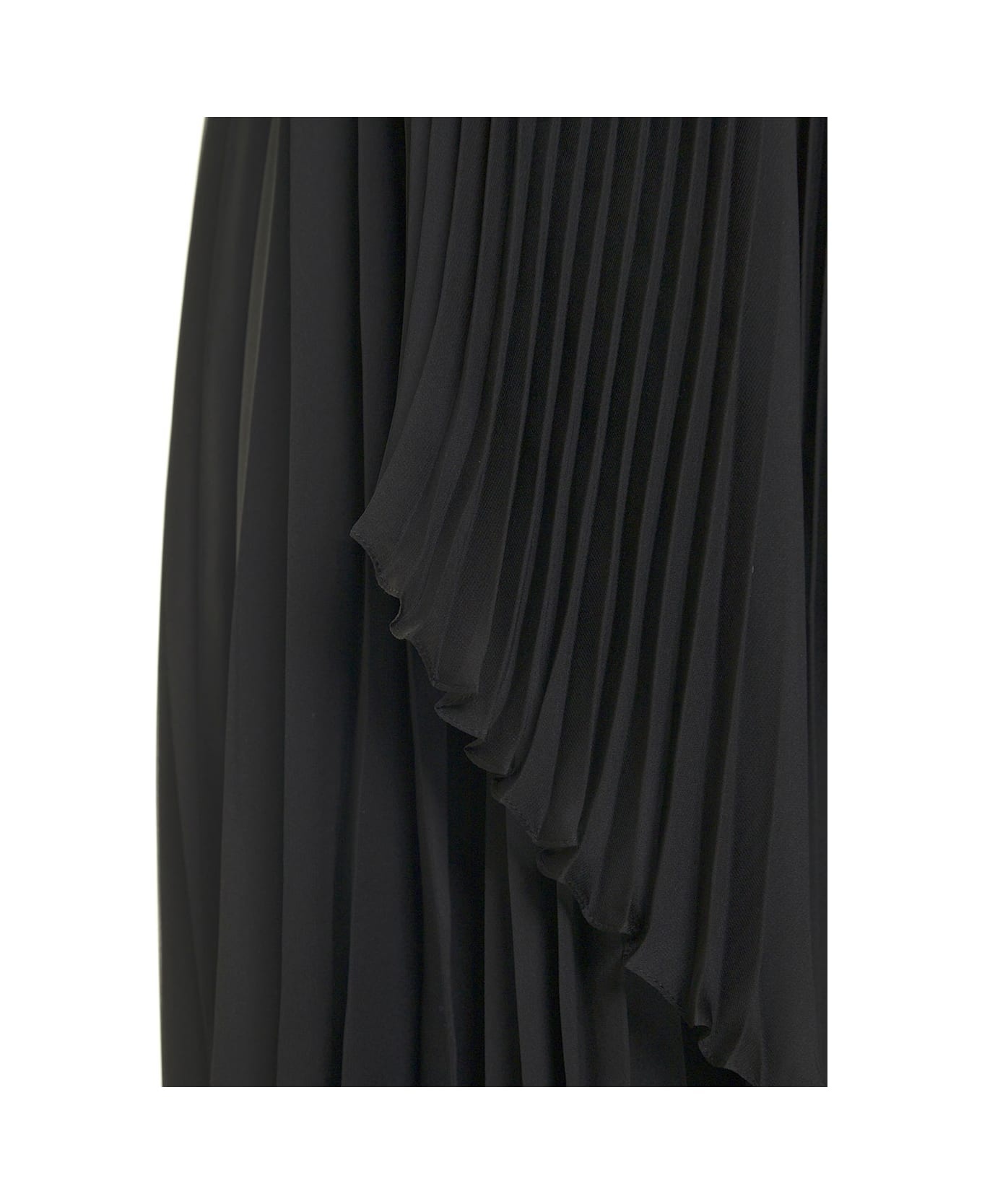 ワンピース GIVENCHY Black Pleated Dress with Asymmetrical bottom Givenchy Black Pleated Asymmetrical Hem Dress - Meghan