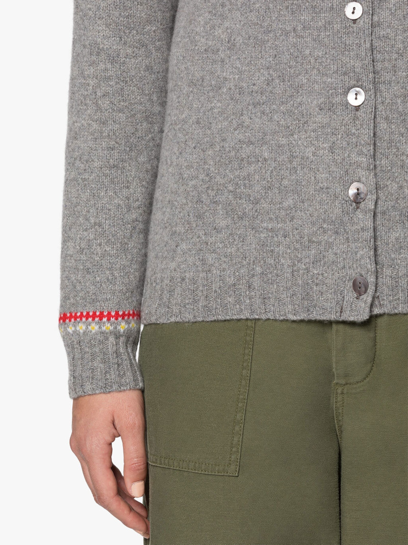 KILLIAN GREY WOOL FAIR ISLE CARDIGAN 5