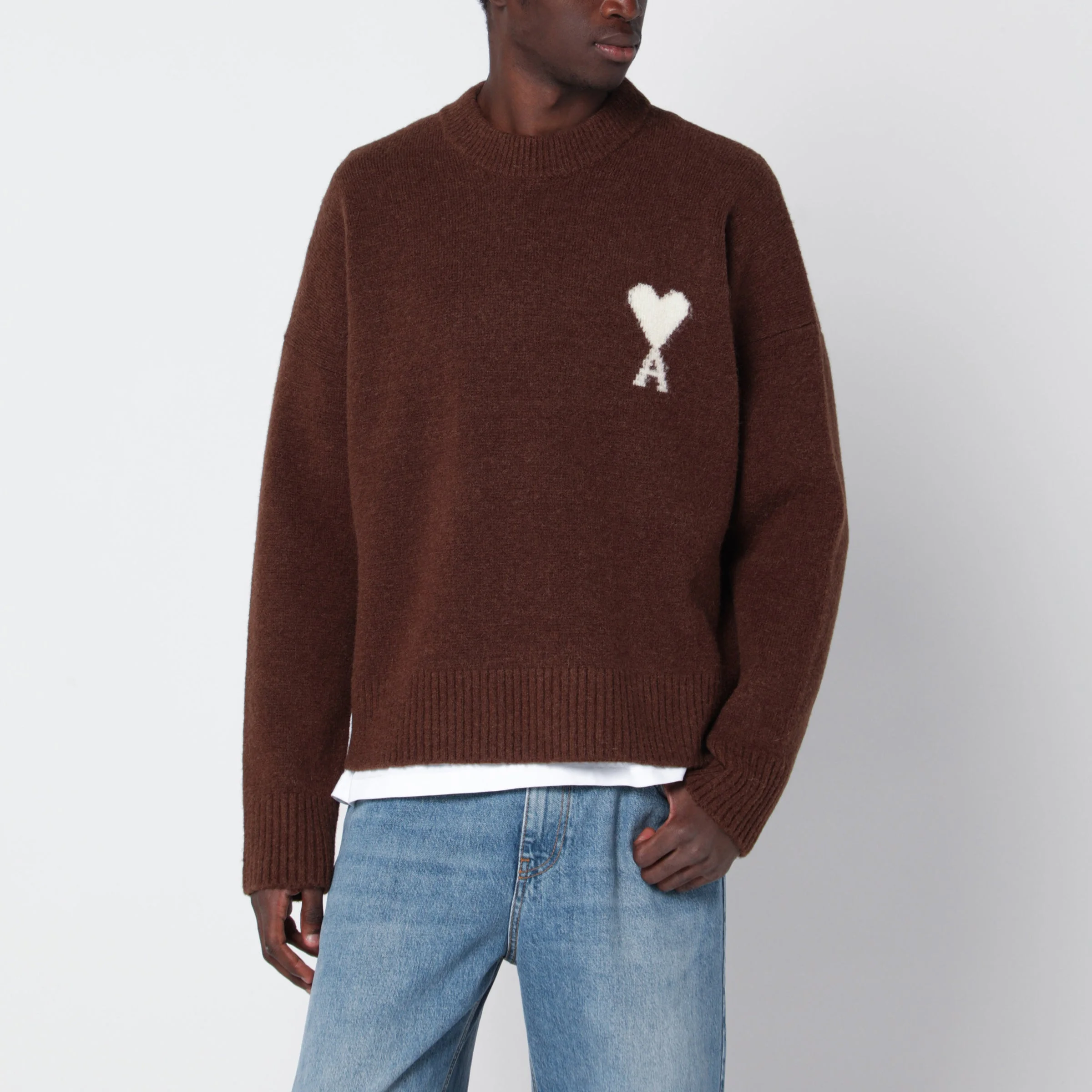 Brown Ami de Coeur wool sweater - 1