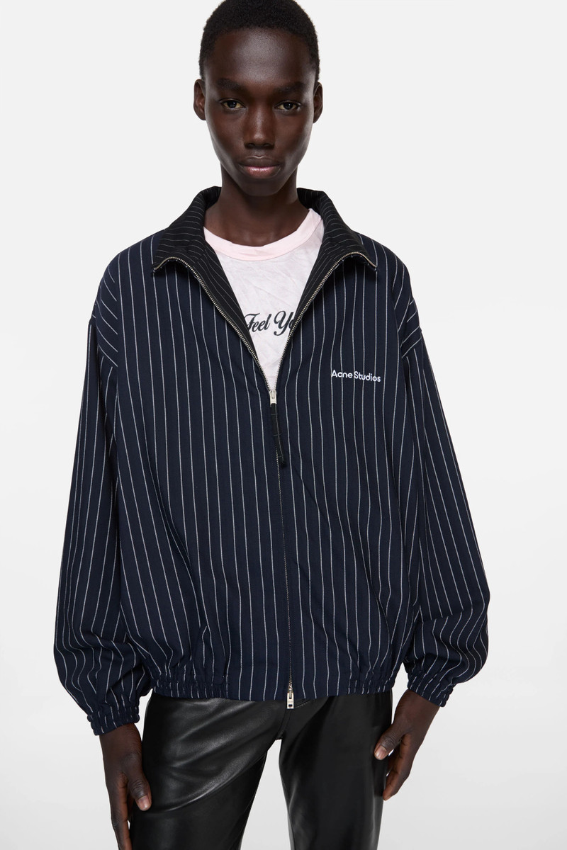 Striped zip jacket - Navy/white 4