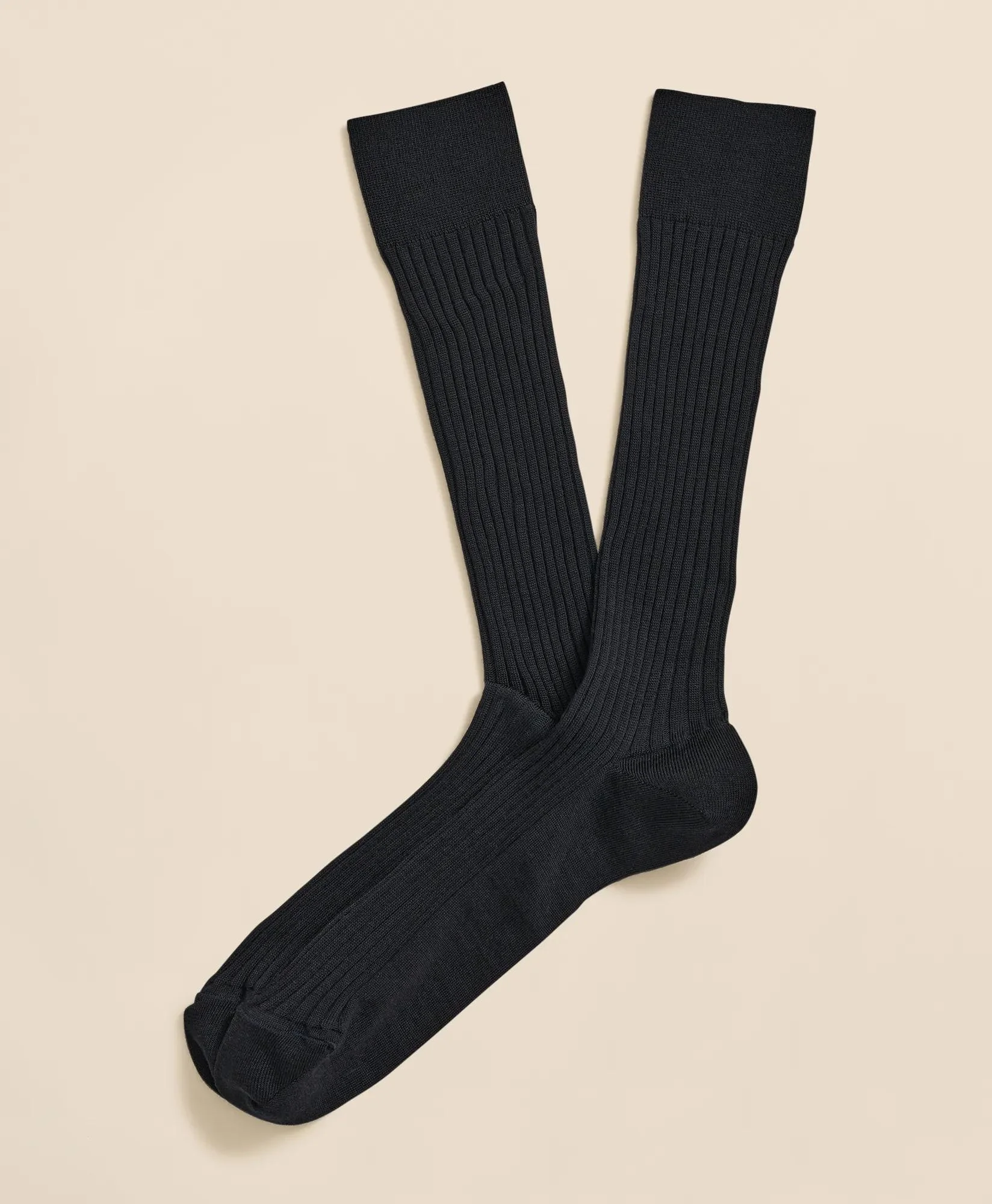 Merino Wool Blend Ribbed Socks - 1