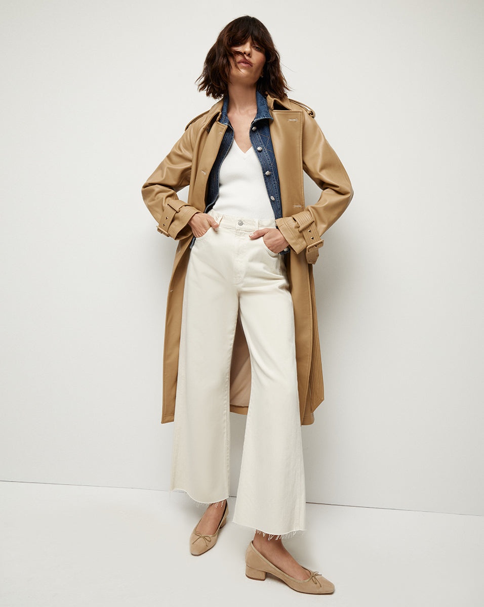 CONNELEY VEGAN LEATHER DICKEY TRENCH COAT - 6