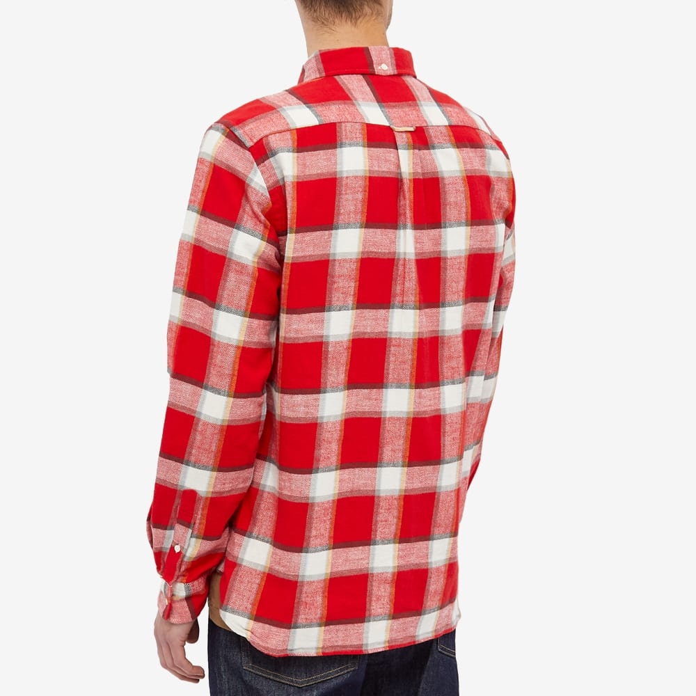 Beams Plus Button Down Check Flannel Shirt - 4