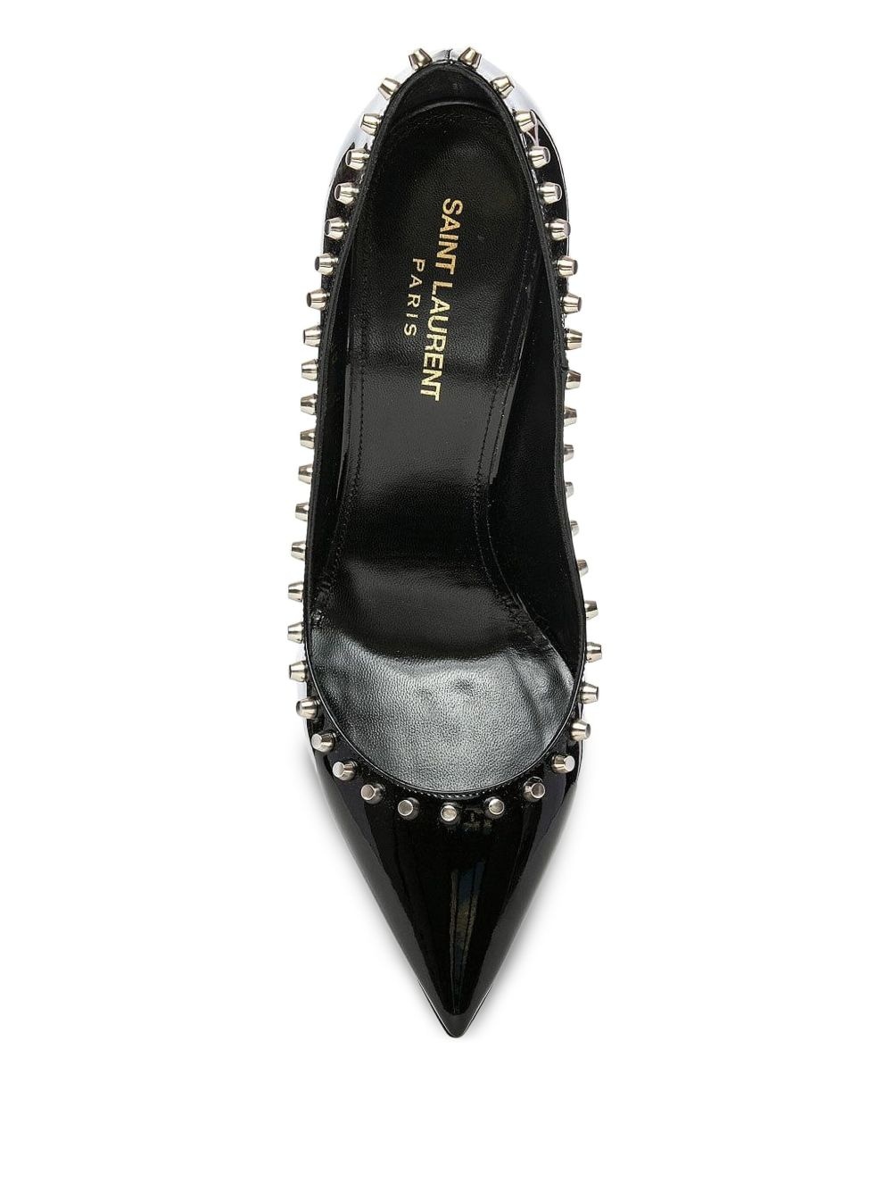 105mm Zoe patent leather studded pumps - 3