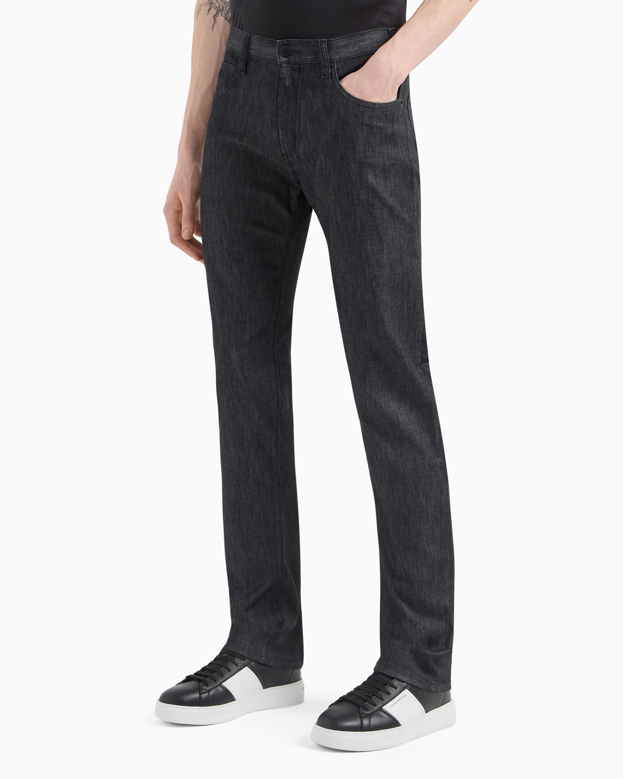 J45 Regular-fit, worn-wash 8 oz denim jeans - 4
