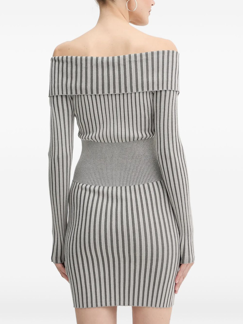 striped zip-fastening mini dress 3
