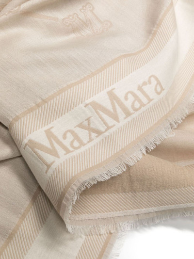 Max Mara monogram-jacquard wool-blend scarf outlook