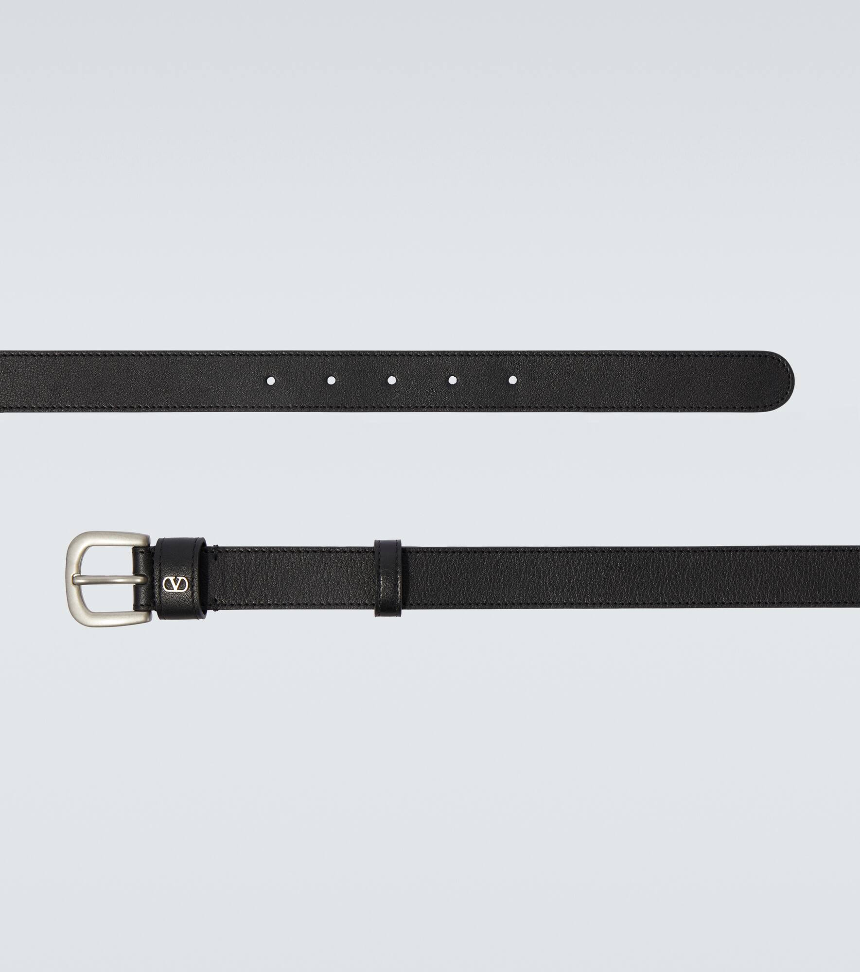 VLogo leather belt - 4