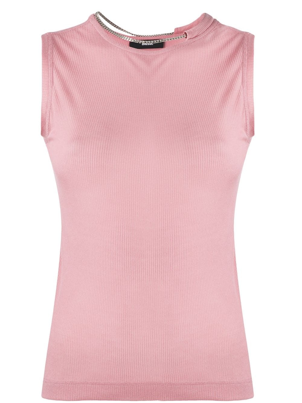 sleeveless fitted T-shirt - 1