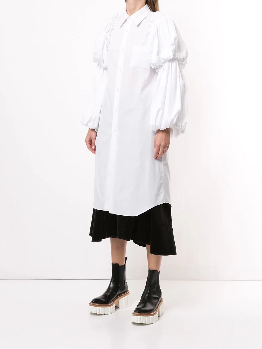 oversized sleeves long shirt  - 3