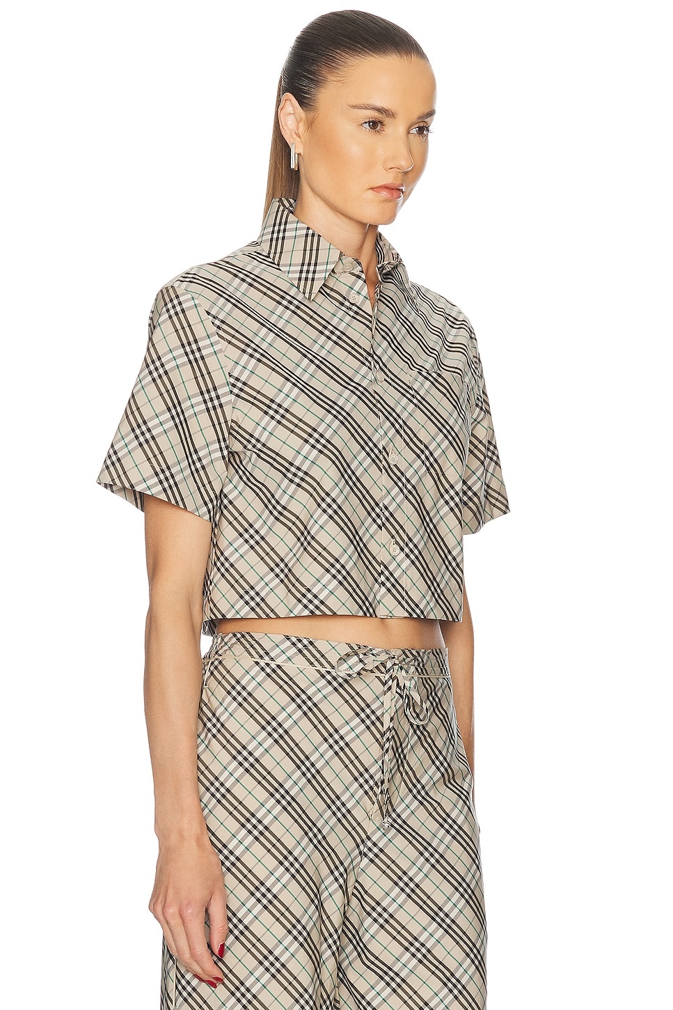 Short Sleeve Button Up Top - 3