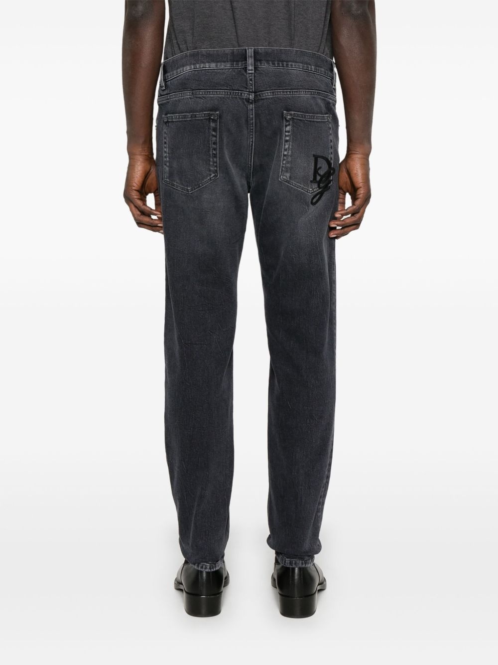 logo-embroidered skinny jeans - 4